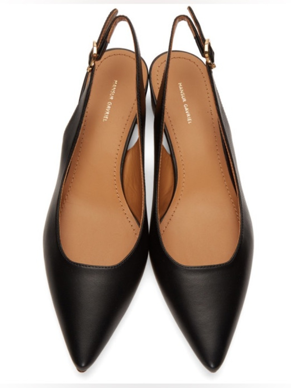 Mansur Gavriel The Go-To Slingback Pump in black lambskin - 38.5 - Picture 2 of 6